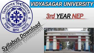 Vidyasagar University 3rd Year NEP Syllabus Download | বিদ্যাসাগর বিশ্ববিদ্যালয় ৩য় বর্ষ  |