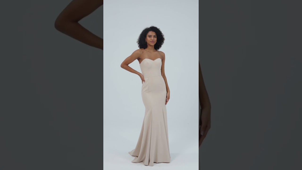 flormiss-Trumpet/Mermaid Stretch Crepe Ruffles Train Bridesmaid Dresses 