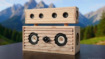Make a 2-tier Bluetooth speaker out of wood! Super bass