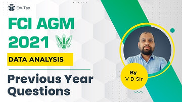 FCI AGM 2021 | Data Analysis | Previous Year Questions