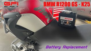 BMW R1200GS  How to Replace Battery  With basic tools