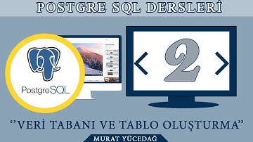 PostgreSQL Ders 2 Veri Tabanı ve Tablo Oluşturma