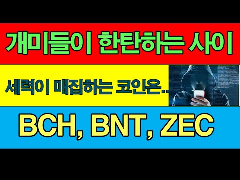 비트코인 이더리움 모멘텀 약화/세력이 매집하는 코인은? - ‘비트코인캐시(BCH)’, ‘뱅코르(BNT)’, ‘지캐시(ZEC)’