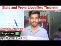 Liouville's Theorem state and Prove Complex Analysis Unit 2 | MSc 1st Sem important Class by Shahbaz