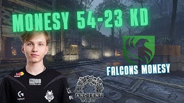 m0NESY 54-23 KD (Ancient) FACEIT  #cs2 #falcons #m0nesy #faceit