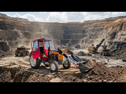 WHAT'S GOING ON HERE - TRENCHES ??? PERKOZA AND URWIS HARD AT WORK URSUS C 360 3P_LITTLE TRACTOR ...