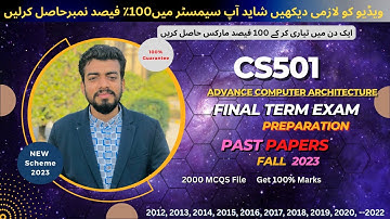 Cs501 final term exam Preparation fall 2023 | Cs501 Past papers | Cs501 Current paper 2023