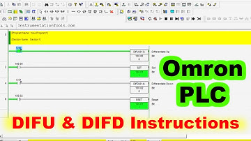 Differentiate Up and Differentiate Down in Omron PLC - DIFU & DIFD Instructions