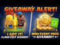 GIVEAWAY ALERT Free Mini Event Pass (Dragon Dash) || I got myself Clash Fest Scenery in Coc ❣️