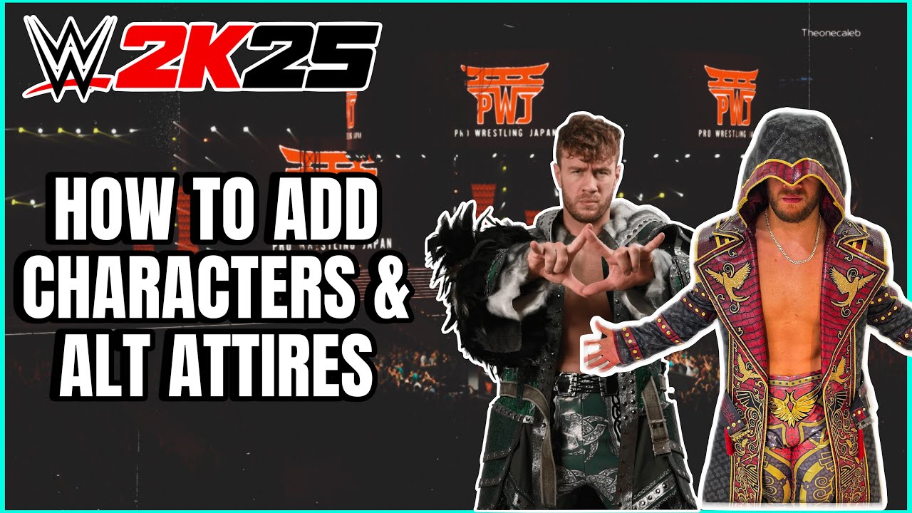 Wwe 2k25 how to add characters and alt attires via tribute youtube