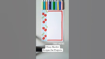Easy border designs for projects|| #shorts #borderdesign #borderdesigns #borderdesignsforproject