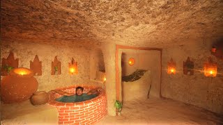 90 Day On Survival Building The Most Secret Temple Underground House With Bath Pool