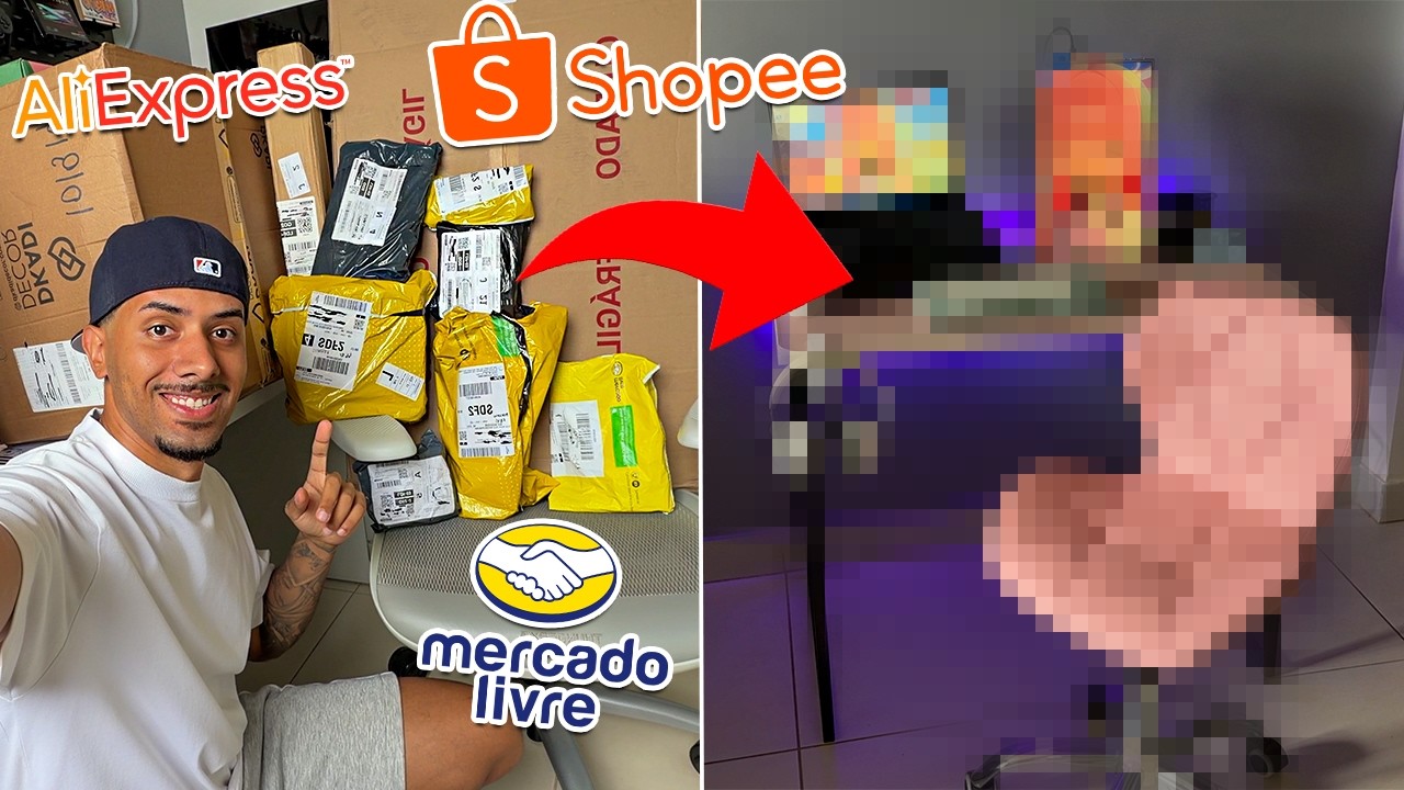 Montei um SETUP GAMER do ZERO com Produtos da Shopee, Mercado Livre e Aliexpress!