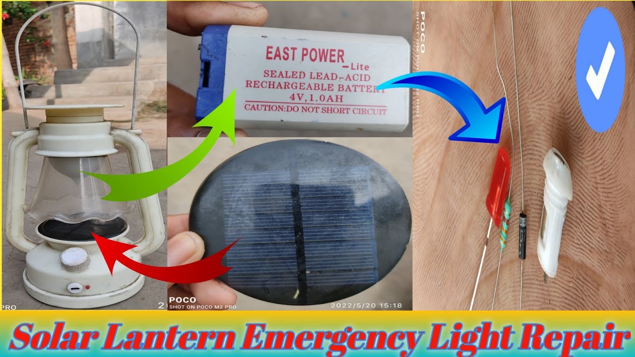 Solar Light | How to Repair solar Emergency light charging circuit problem and Battery problem at ho