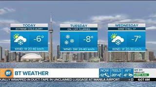Extreme cold alert continues to Toronto on Monday