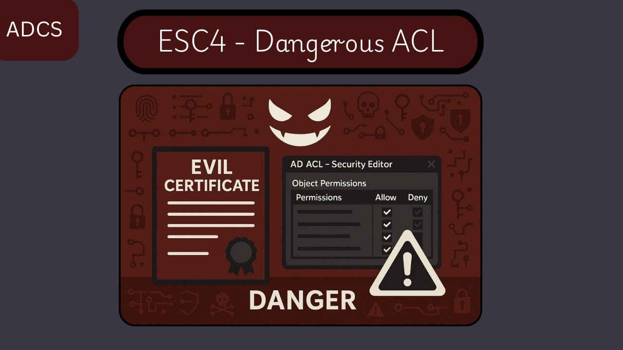 Part 4: ESC4 Attack Explained | Privilege Escalation via Template ACL ...