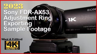 SONY FDR AX53 Adjustment Ring Modes and sample images