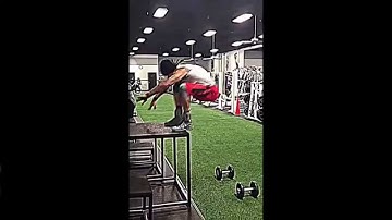 YAP Training Videos - Dumbbell Drop Squat Box Jump with Ankle Weights