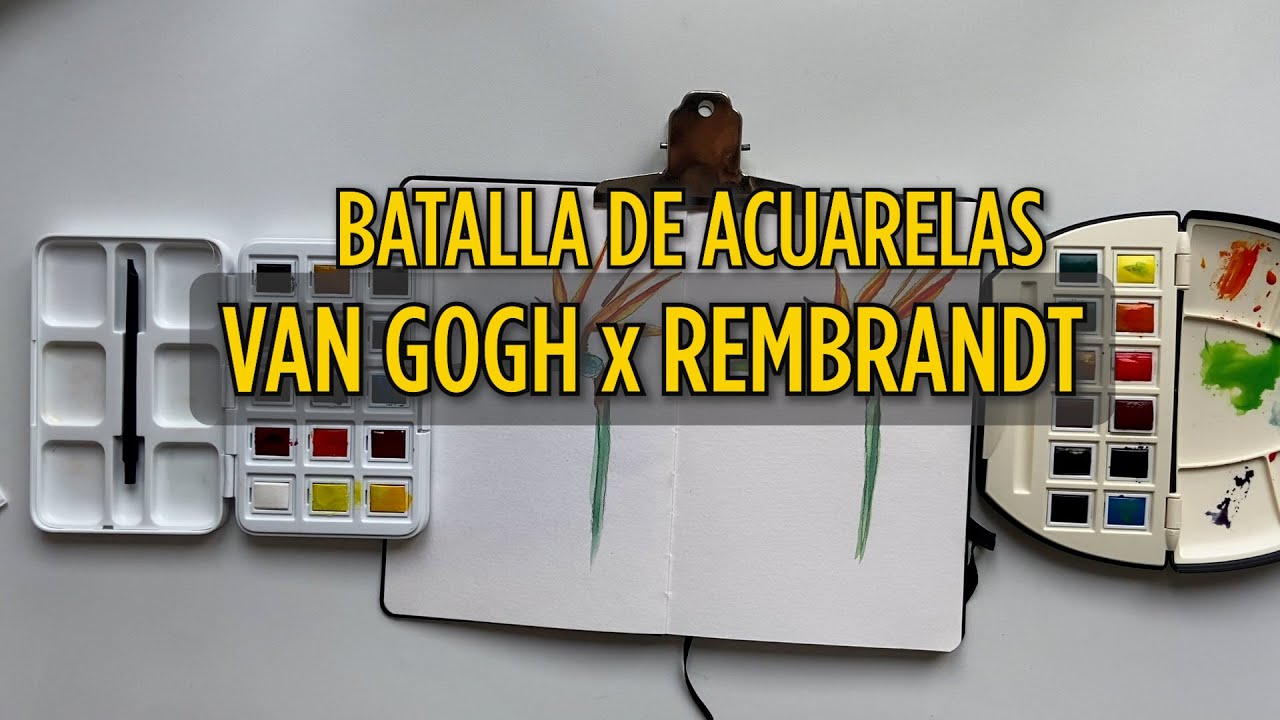 BATALLA DE ACUARELAS, Van Gogh x Rembrandt, JUAN LINARES, David contra  Goliat