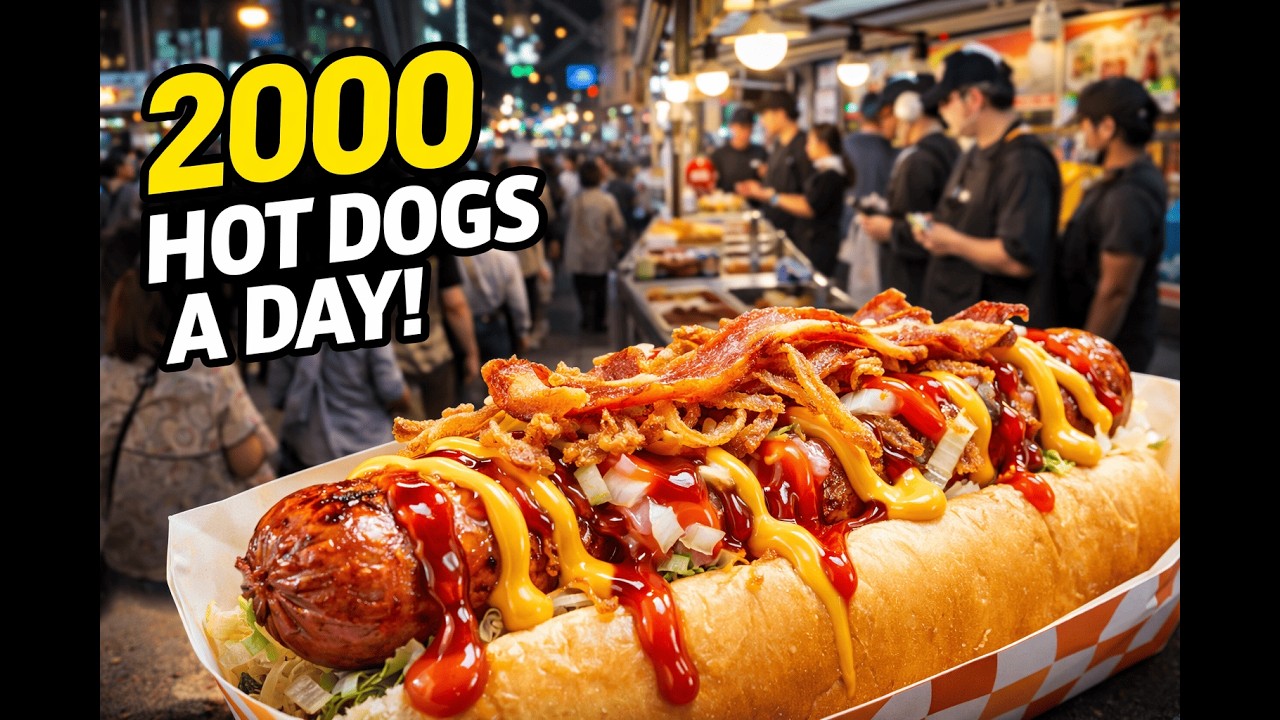 They Sell 2,000 Korean Hot Dogs a Day! 🇰🇷🔥