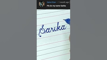 Sarika - Beautiful name in Cursive writing | Cursive writing for beginners | #shorts