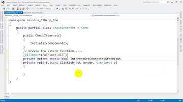 How to Check Internet Connection in C# NET 2012
