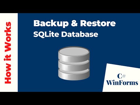 Backup and Restore SQLite Database | C# Winforms