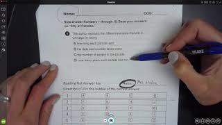 Reading Test, Unit 1, Week 3