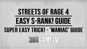Streets of Rage 4 Easy S-RANK on Hard - Super Easy Trick! - Maniac Trophy / Achievement Guide