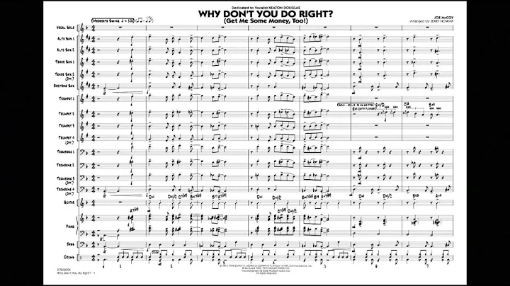 Why Don't You Do Right By Joseph McCoy/arr. Jerry Nowak