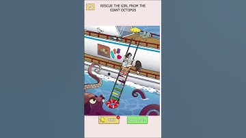 Tricky Twist Puzzle Level 70 Rescue the girl from the Giant octopus
