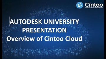 Autodesk University 2021 - Democratizing As-Built Data for BIM Workflows with Cintoo Cloud