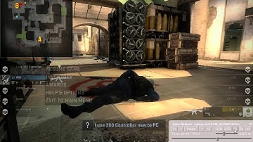 Counter Strike: GO Mirage Full Match PC (xbox 360 Controller game play)