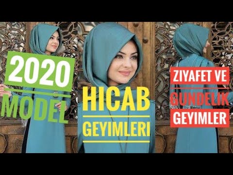 Hicab geyimleri 2020 (Dini geyimler ziyafet ve gundelik hicab geyimleri)