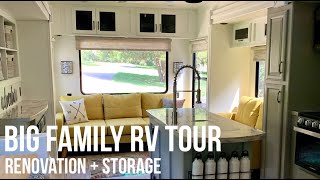 RENOVATED RV TOUR: 2019 Forest River Sierra   Traveling family of 12 #rvtour #rvrenovation