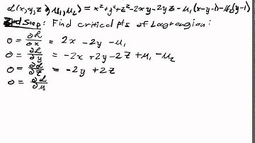 Constrained Optimization Lecture I Part 6: Lagrangian Example 2