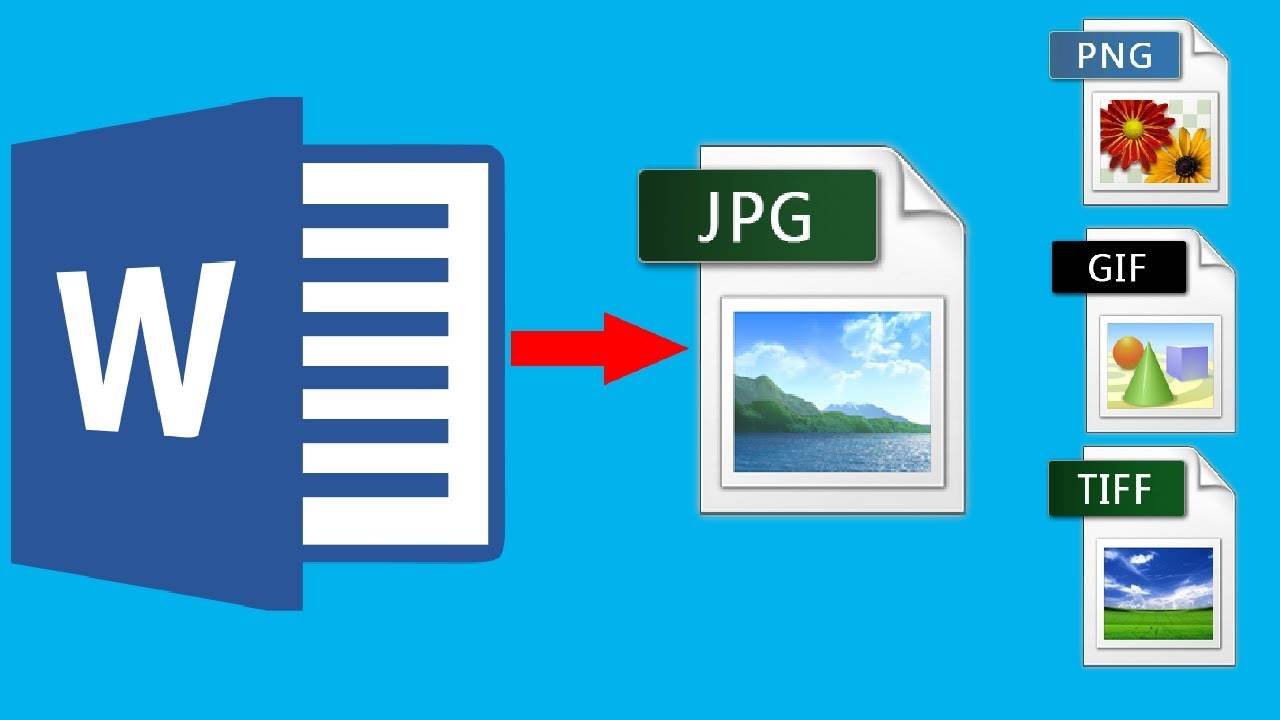 How To Convert Word File To Jpeg Save Word Document As Image Png Jpeg Gif Tif Bmp Youtube