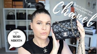 MOST USED CHANEL BAG! Small classic flap review + what fits!