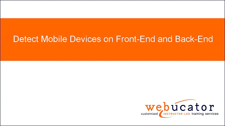 Detect Mobile Devices on Front End and Back End