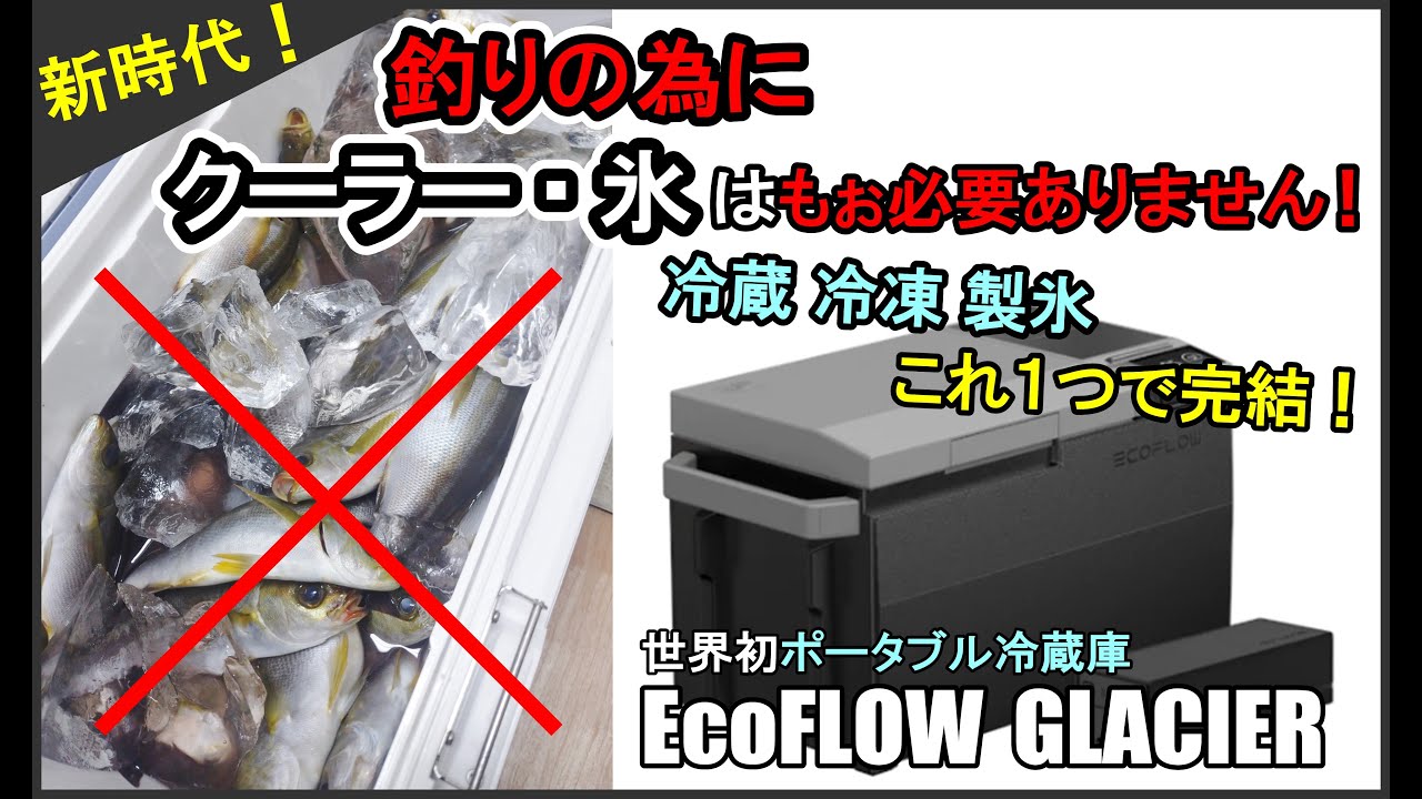 EcoFlowGLACIER】世界初のポータブル冷蔵庫レビュー - YouTube