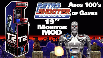 Arcade 1UP Terminator 2 MODS - 19" & Retro Shooter added