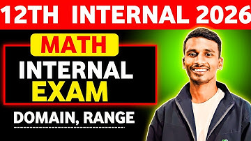 Domain, Range, composite ,inverse of functions | Internal exam 2026 | chse exam odisha | 12TH CLASS 