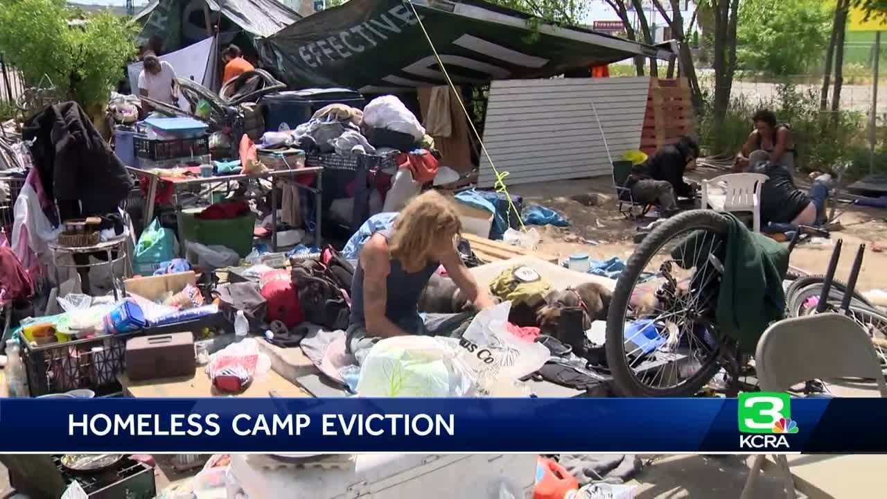 Sacramento officials look to break up homeless encampment along