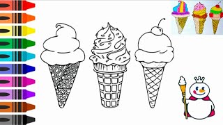 Menggambar dan Mewarnai es krim mixue | es krim mixue Drawing coloring