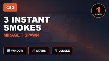 CS2 Mirage - 3 Instant Smokes from Spawn 1 for an Aggressive A Execute