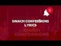 SINACH CONFESSIONS LYRICS