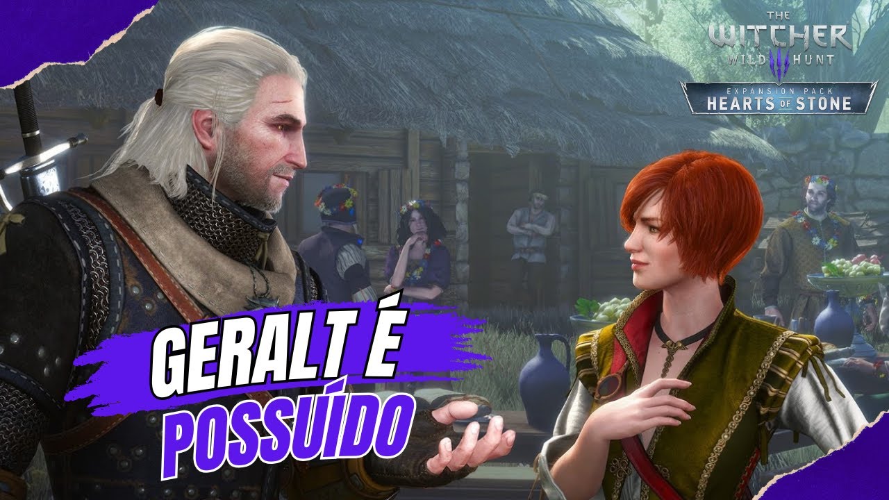 Geralt & Shani numa festa de casamento na DLC Hearts of Stone