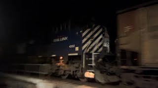 BNSF #6057 lead this loaded coal with MRL #4302 and BNSF #5785 is the DPU. 10/15/25