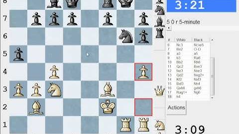 Chess World.net: LIVE Blitz #1574 vs taktikus (GM) 2476 - Budapest: Adler variation (A52)