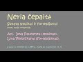 Neria Čepaitė/Sonata smuikui ir fortepijonui